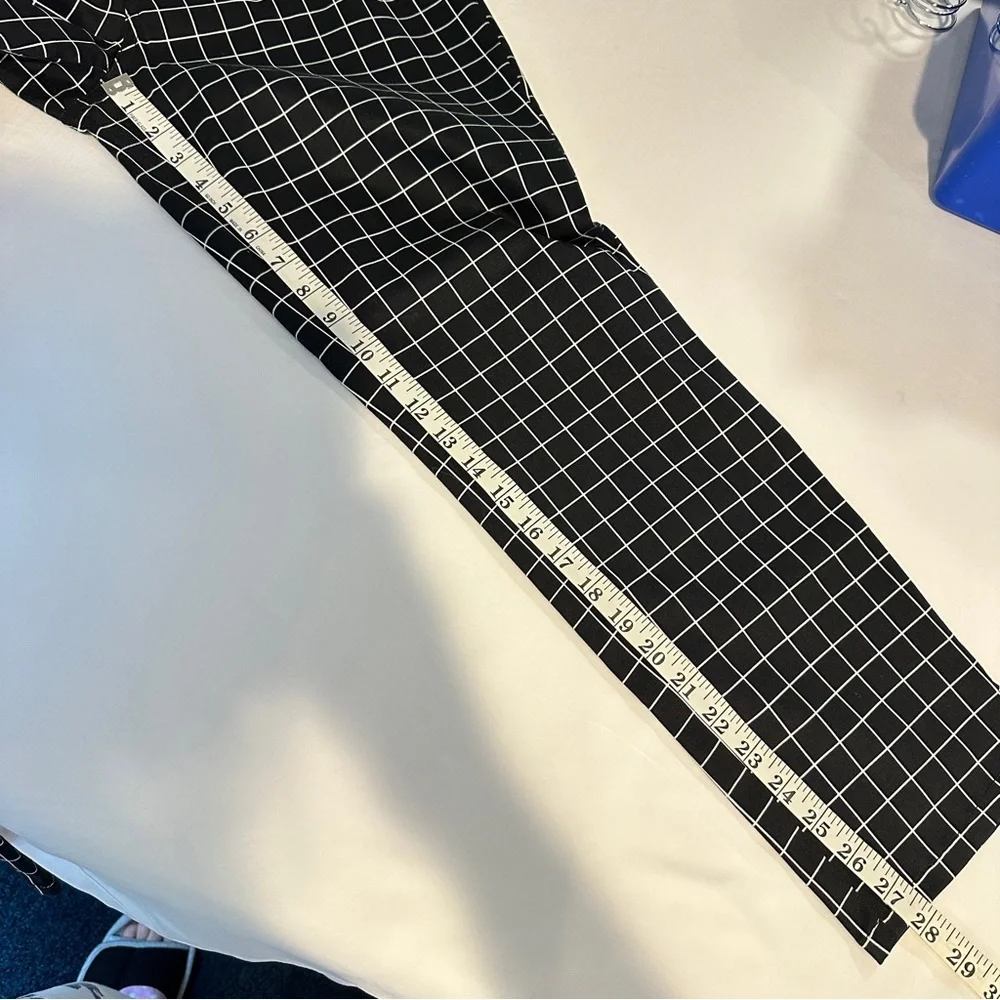 NYDJ Black and White Grid Check‎ Trousers w some stretch 10